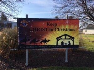 Keep Christ Christmas Banner St John’ Parish