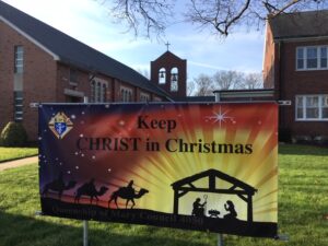Keep Christ Christmas Banner St Peters Parish